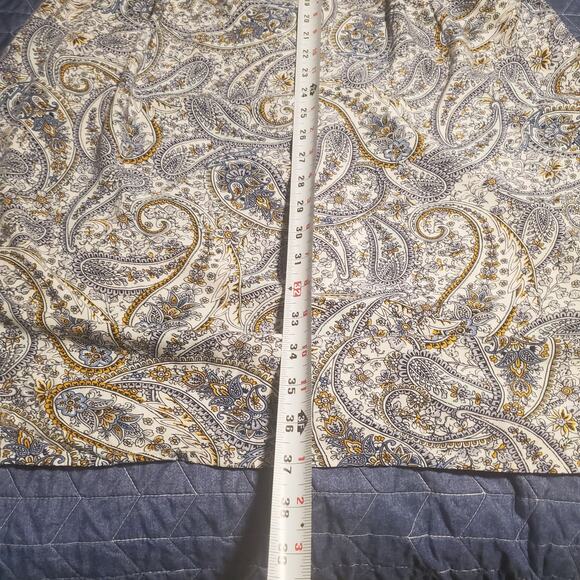 Old Navy Smocked Fit Flare Blue Paisley Midi Dress On/Off Shoulder Boho Milkmaid - Picture 10 of 10